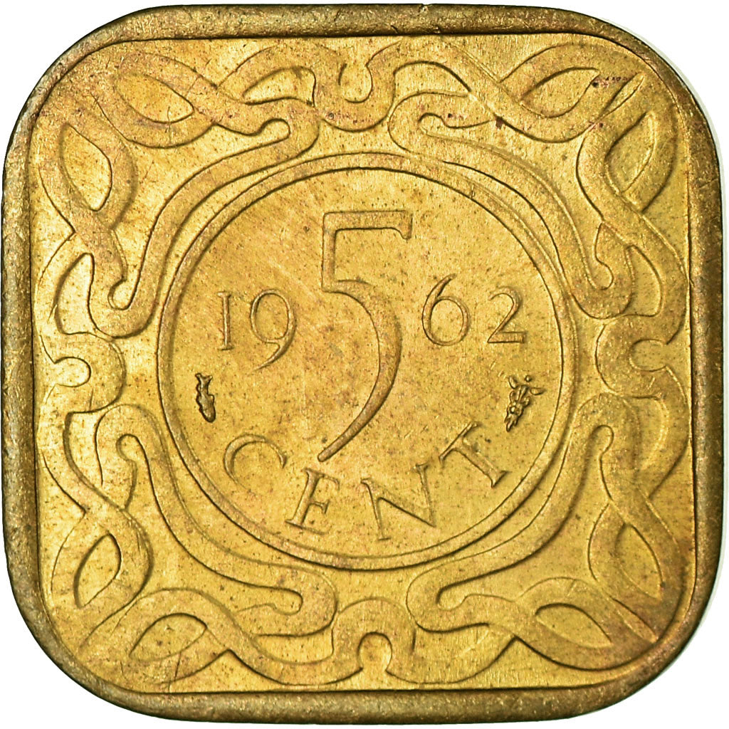 Monnaie, Surinam, 5 Cents, 1962, TTB, Nickel-brass, KM:12.1
