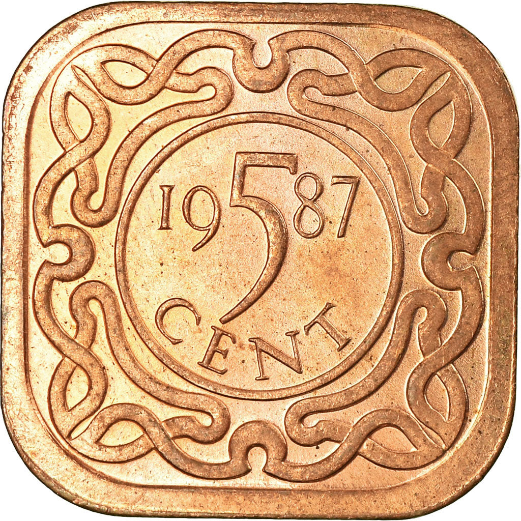 Coin, Surinam, 5 Cents, 1987, EF(40-45), Copper Plated Steel, KM:12.1b