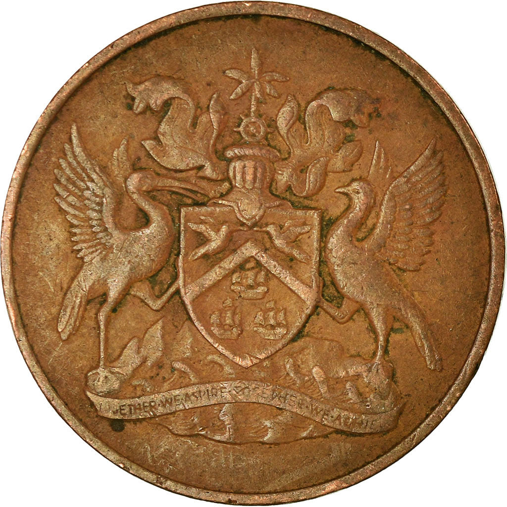 Coin, TRINIDAD & TOBAGO, 5 Cents, 1966, Franklin Mint, EF(40-45), Bronze, KM:2