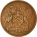 Coin, TRINIDAD & TOBAGO, 5 Cents, 1966, Franklin Mint, EF(40-45), Bronze, KM:2