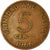 Moeda, TRINDADE E TOBAGO, 5 Cents, 1966, Franklin Mint, EF(40-45), Bronze, KM:2