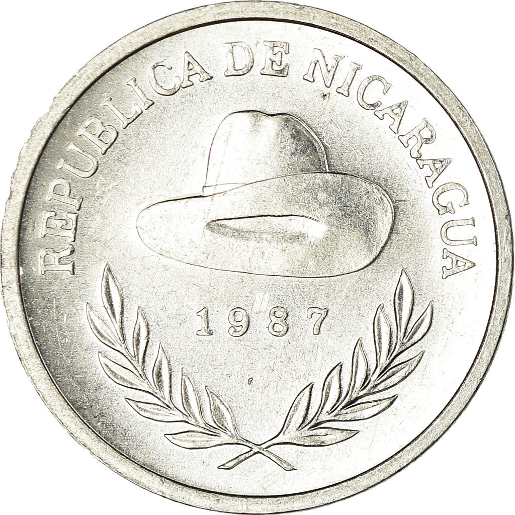 Monnaie, Nicaragua, 10 Centavos, 1987, SUP, Aluminium, KM:56