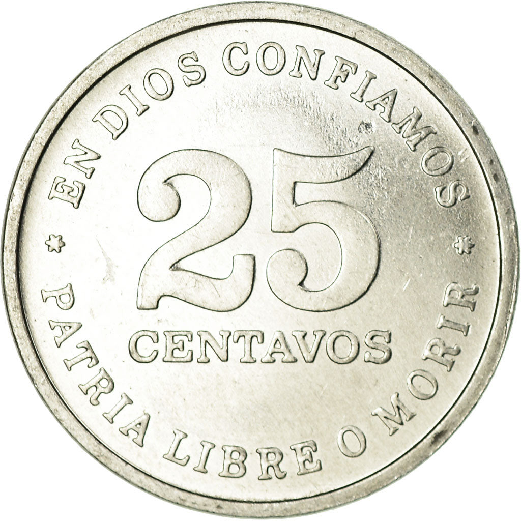 Monnaie, Nicaragua, 25 Centavos, 1987, SUP, Aluminium, KM:57