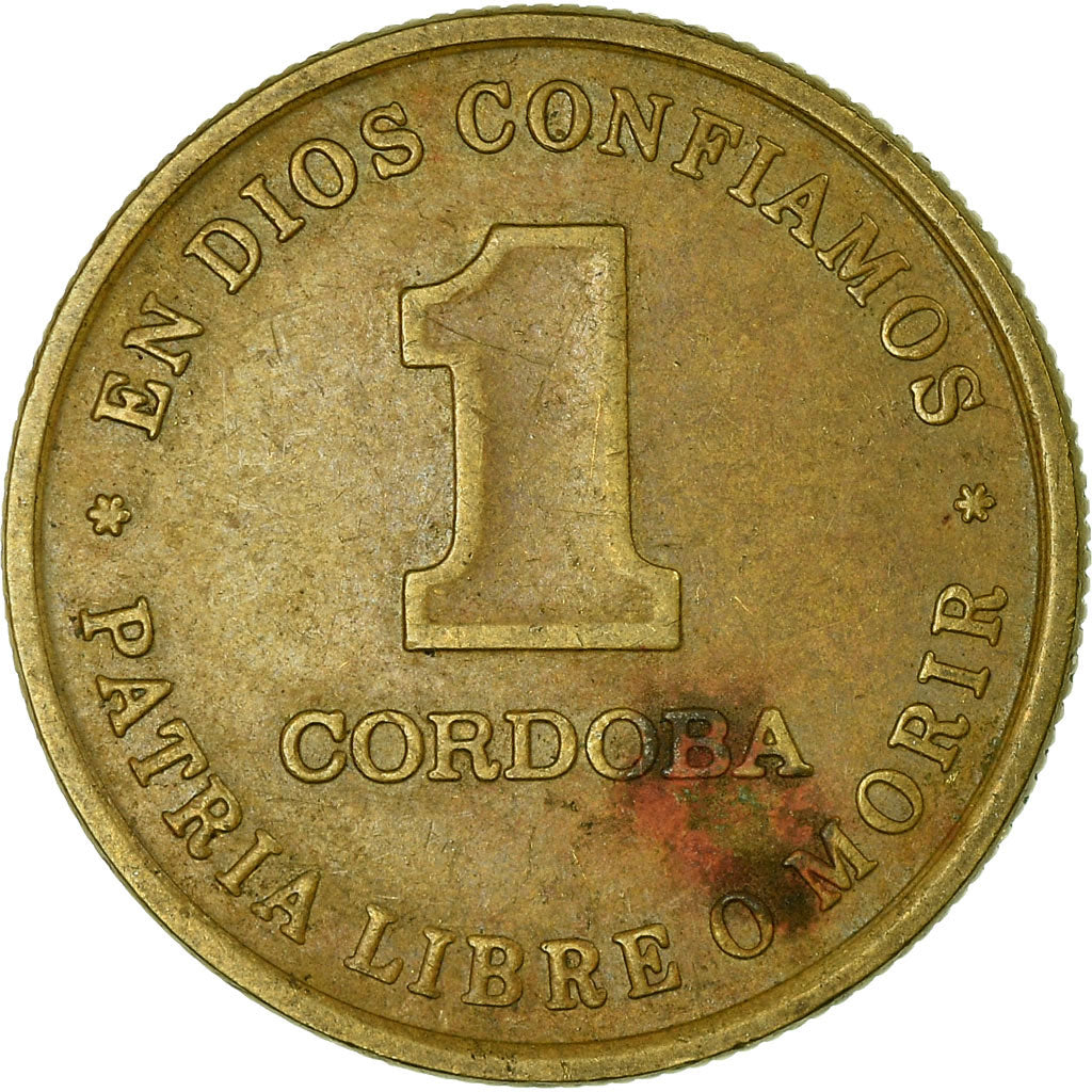 Monnaie, Nicaragua, Cordoba, 1987, TTB, Aluminum-Bronze, KM:59