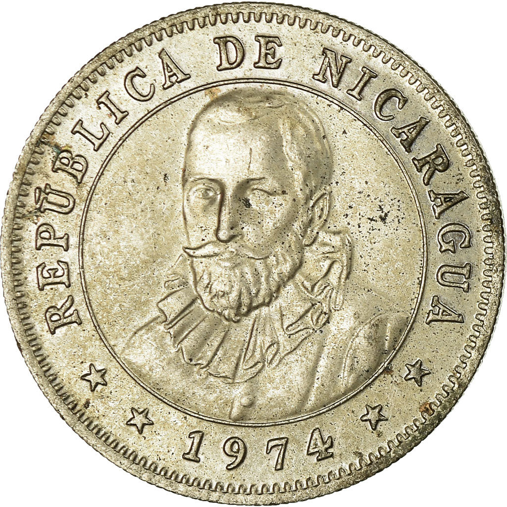 Münze, Nicaragua, 25 Centavos, 1974, SS, Copper-nickel, KM:18.3