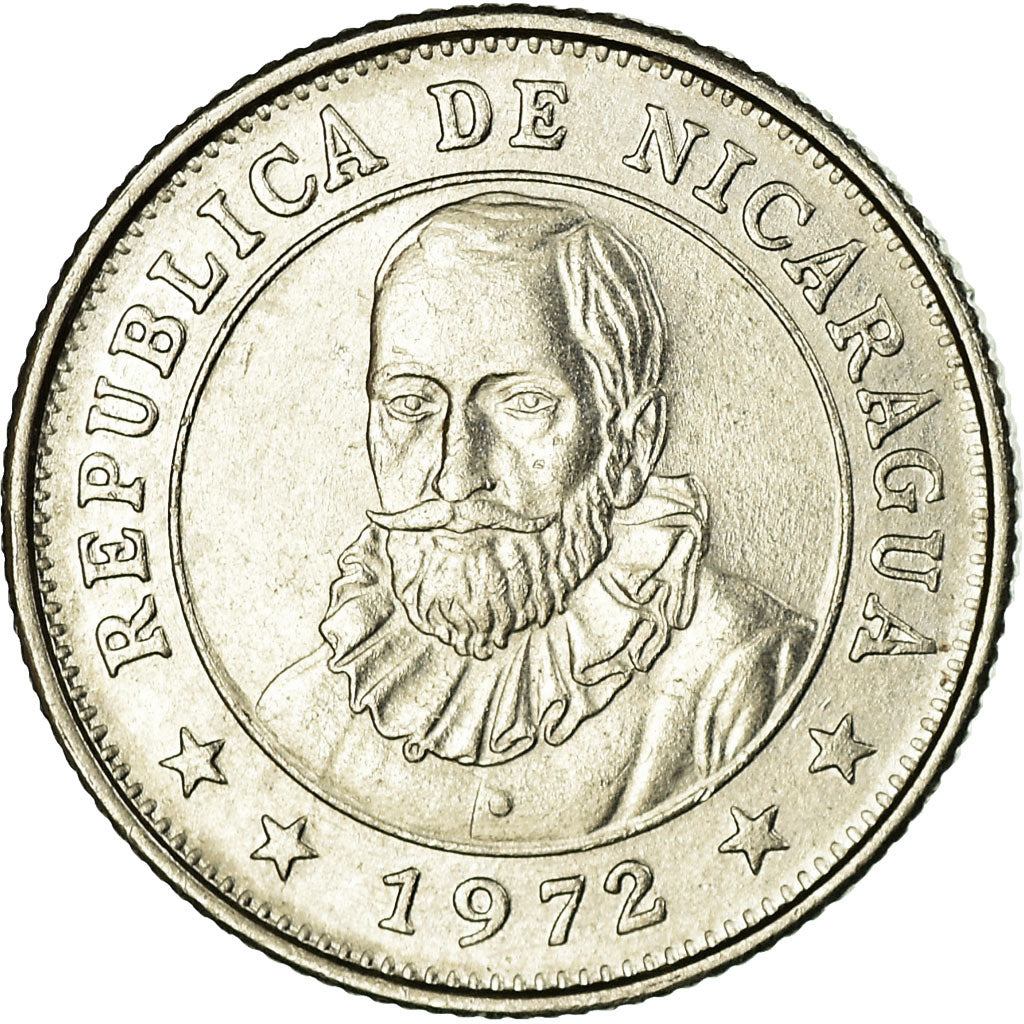 Coin, Nicaragua, 5 Centavos, 1972, EF(40-45), Nickel Clad Steel, KM:24.2a