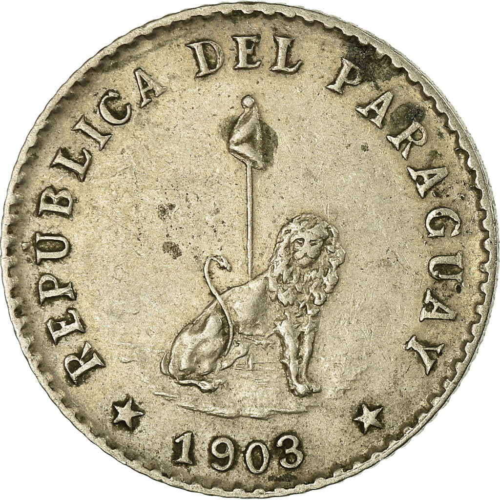 Coin, Paraguay, 10 Centavos, 1903, EF(40-45), Copper-nickel, KM:7