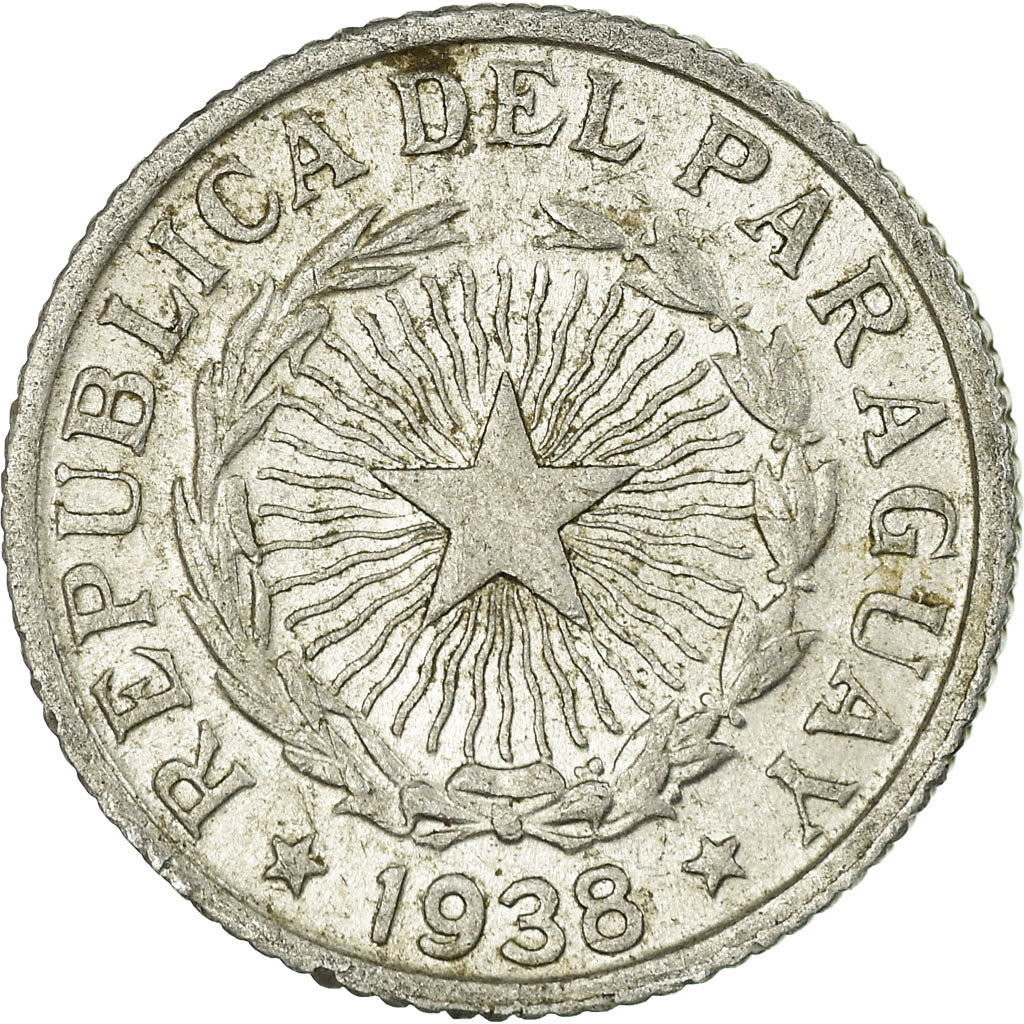 Coin, Paraguay, 2 Pesos, 1938, EF(40-45), Aluminum, KM:17
