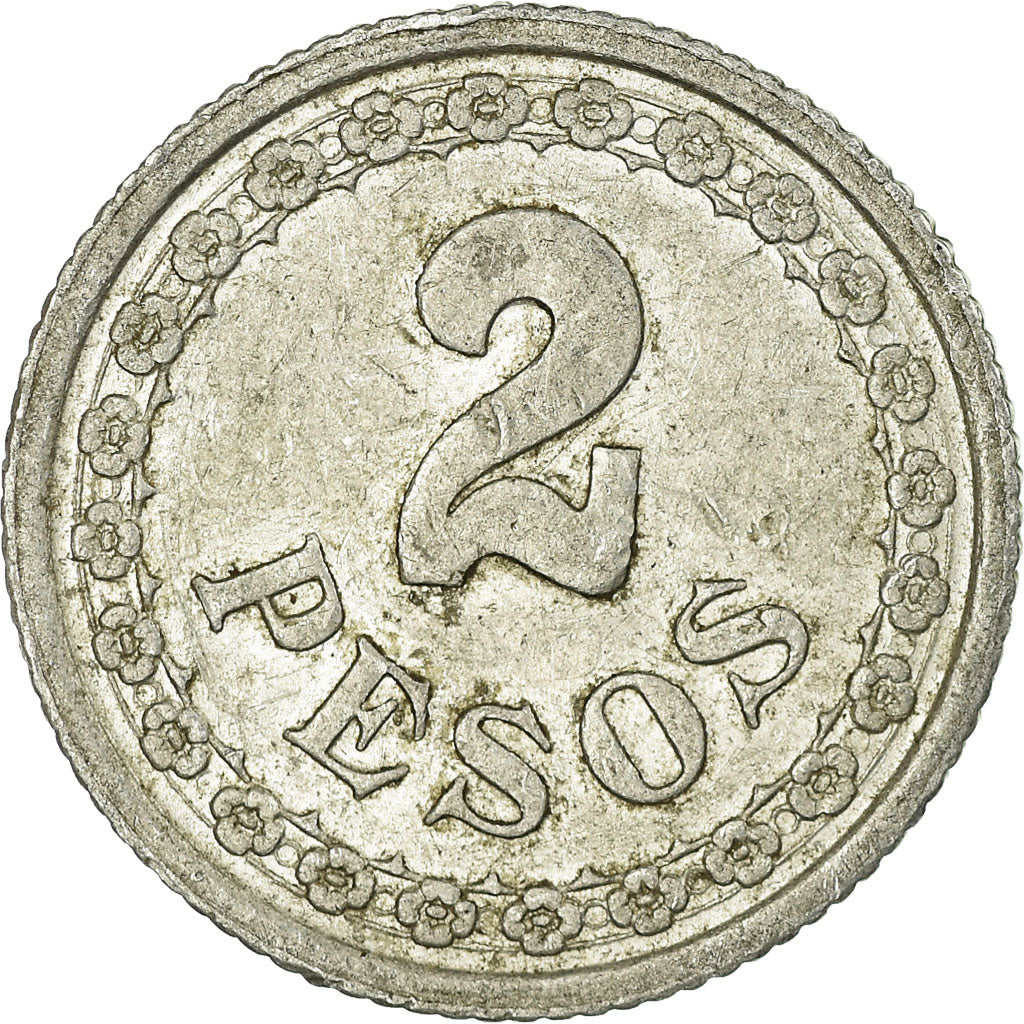 Coin, Paraguay, 2 Pesos, 1938, EF(40-45), Aluminum, KM:17