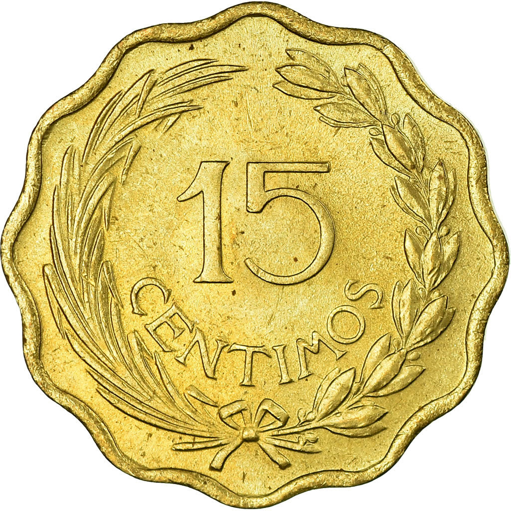 Coin, Paraguay, 15 Centimos, 1953, AU(55-58), Aluminum-Bronze, KM:26