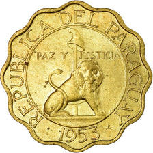 Coin, Paraguay, 50 Centimos, 1953, EF(40-45), Aluminum-Bronze, KM:28