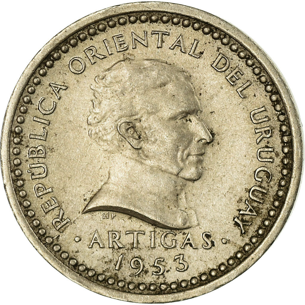 Moneta, Uruguay, Centesimo, 1953, BB, Rame-nichel, KM:32