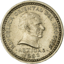 Moneta, Uruguay, Centesimo, 1953, BB, Rame-nichel, KM:32