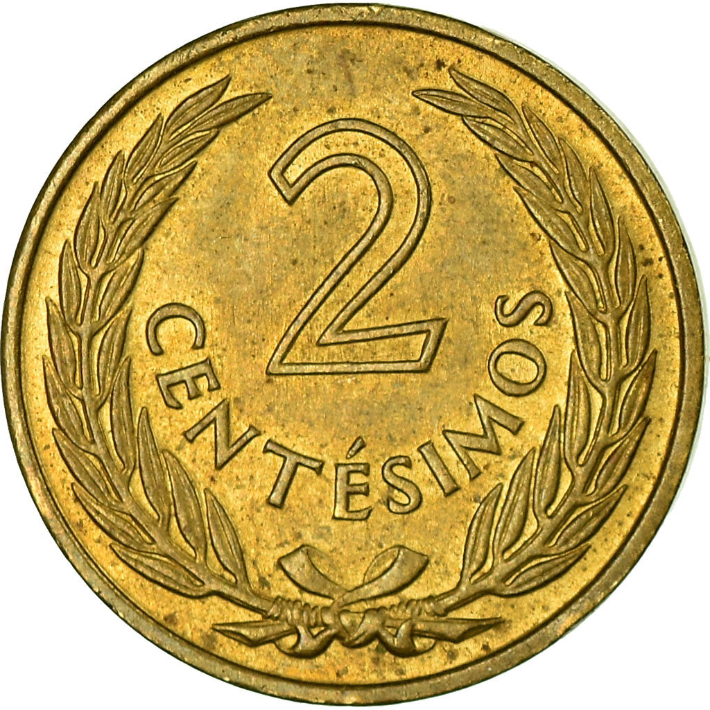Coin, Uruguay, 2 Centesimos, 1950, EF(40-45), Nickel-brass, KM:37