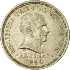 Coin, Uruguay, Peso, 1960, EF(40-45), Copper-nickel, KM:42