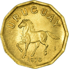Coin, Uruguay, 10 Centesimos, 1976, Santiago, EF(40-45), Aluminum-Bronze, KM:66
