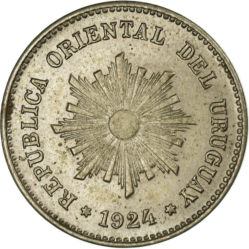 Coin, Uruguay, Centesimo, 1924, Uruguay Mint, Poissy, France, EF(40-45)