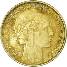 Coin, Uruguay, 20 Centesimos, 1942, Santiago, VF(30-35), Silver, KM:29