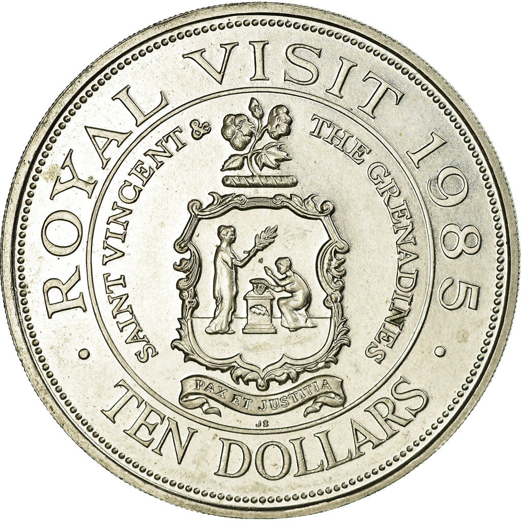 Coin, SAINT VINCENT, 10 Dollars, 1985, MS(63), Copper-nickel, KM:14