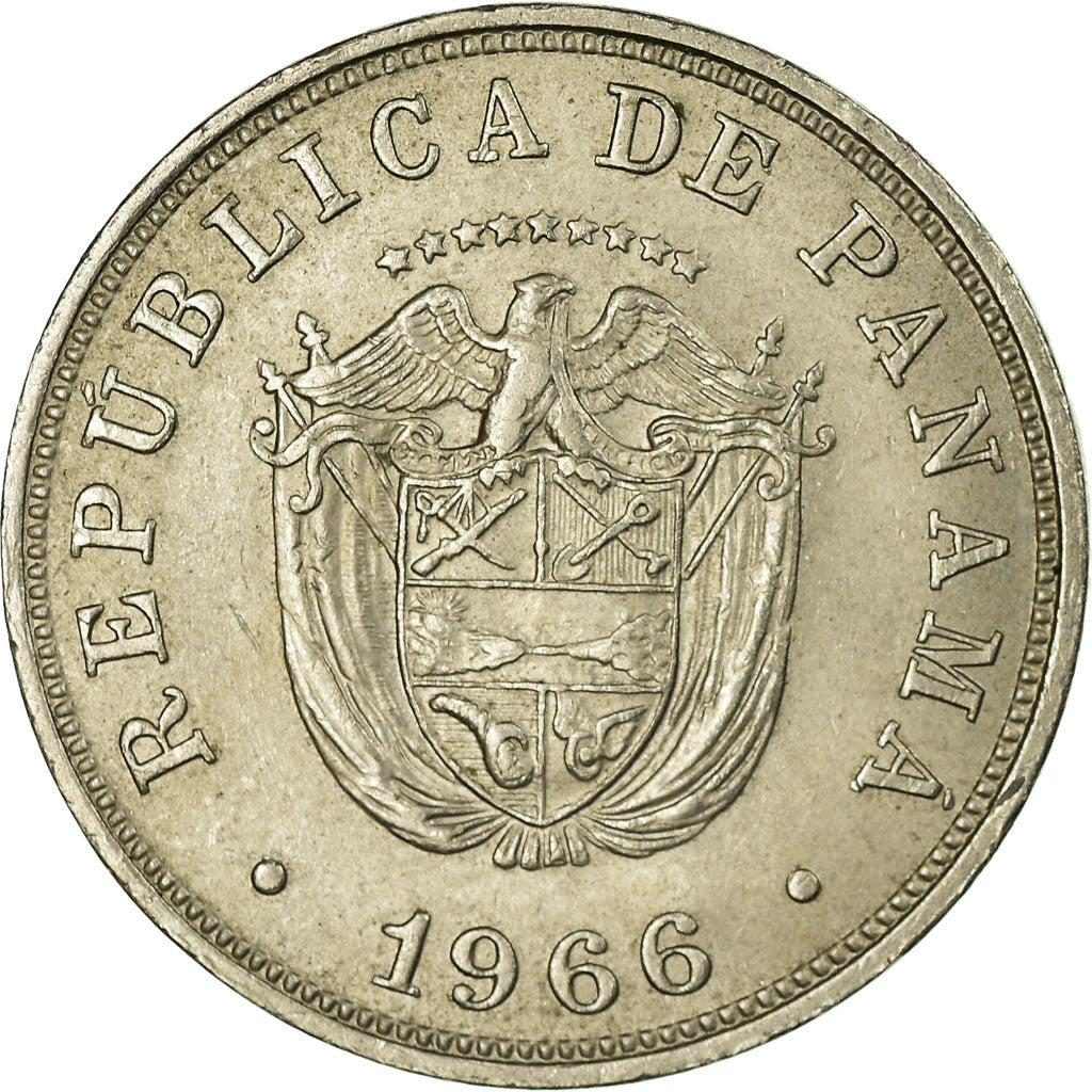 Coin, Panama, 5 Centesimos, 1966, AU(55-58), Copper-nickel, KM:23.2
