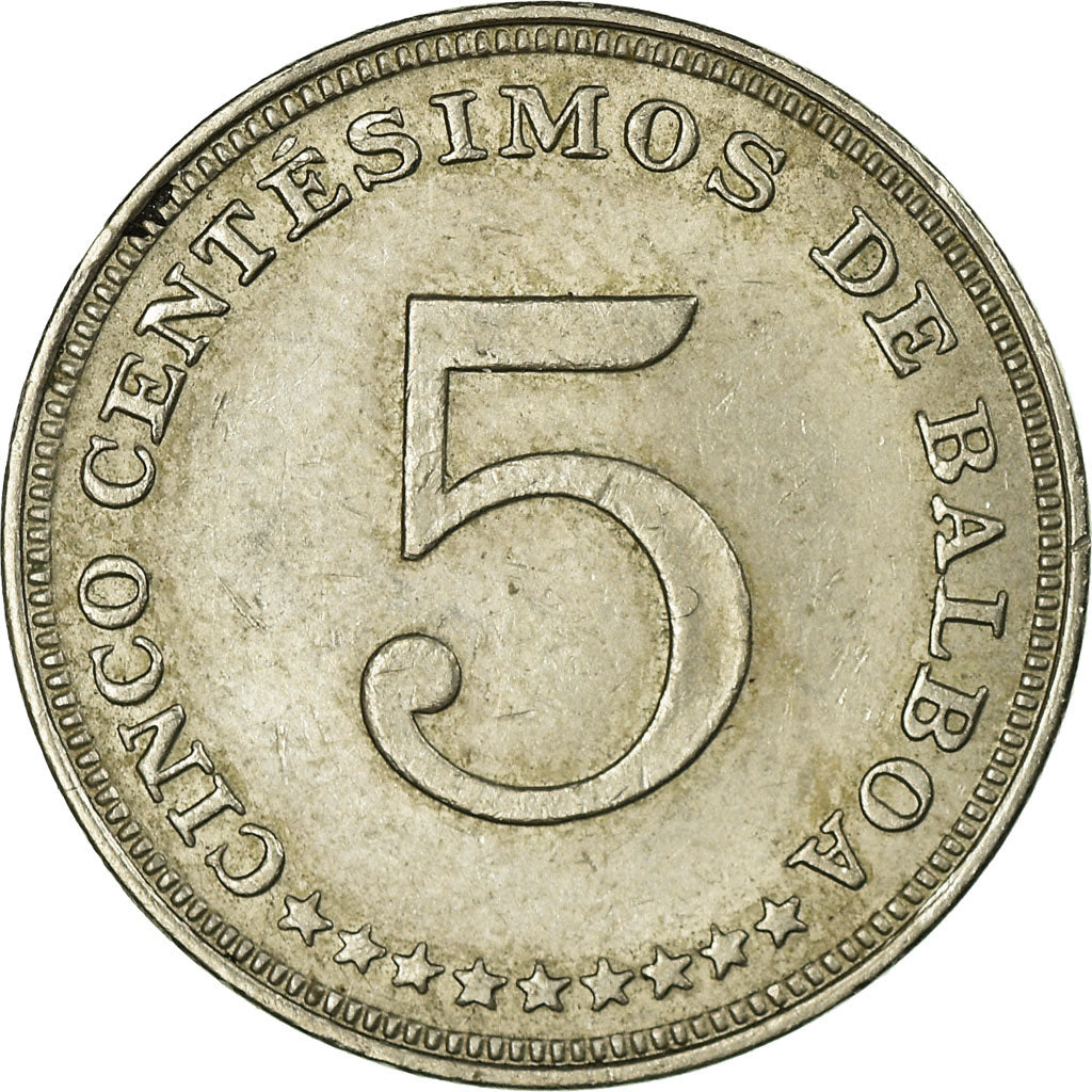 Coin, Panama, 5 Centesimos, 1966, AU(55-58), Copper-nickel, KM:23.2