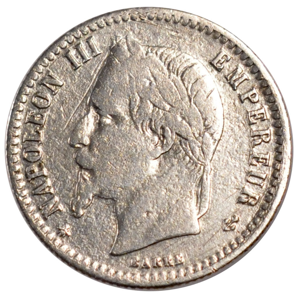Second Empire, 50 Centimes Napoléon III tête laurée