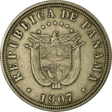 Coin, Panama, 2-1/2 Centesimos, 1907, EF(40-45), Copper-nickel, KM:7.1