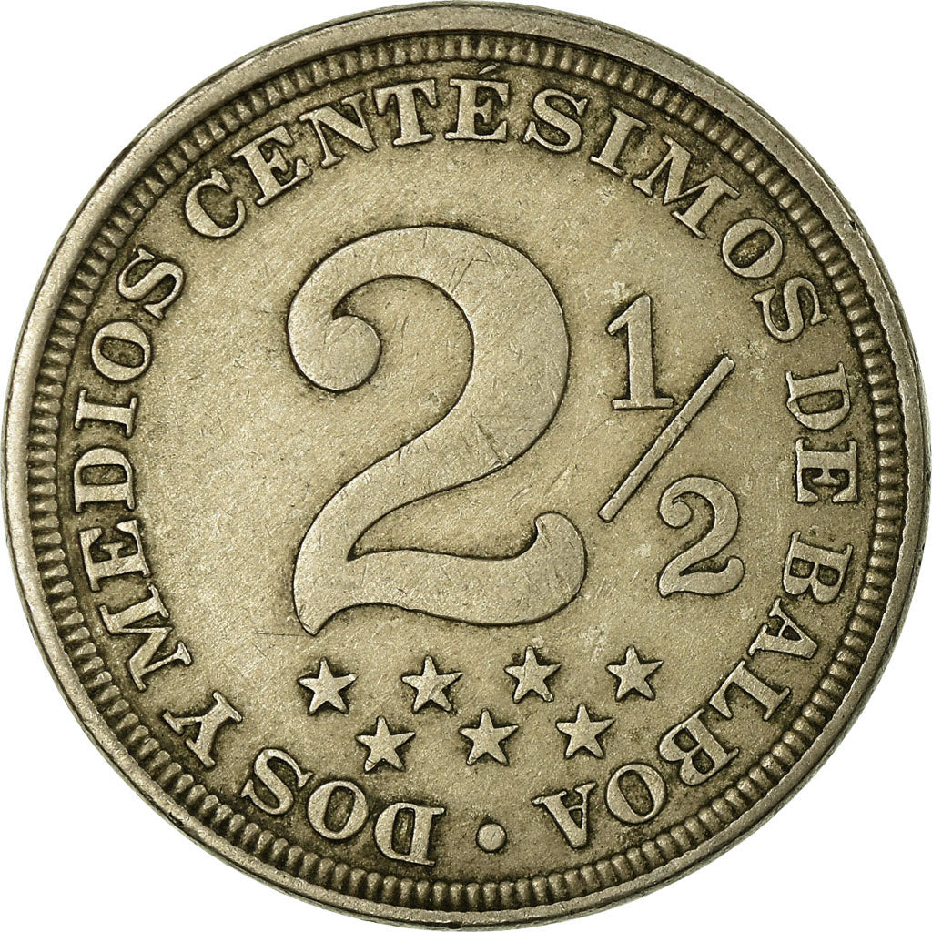 Coin, Panama, 2-1/2 Centesimos, 1907, EF(40-45), Copper-nickel, KM:7.1