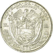 Coin, Panama, 1/2 Balboa, 1962, AU(55-58), Silver, KM:12.2