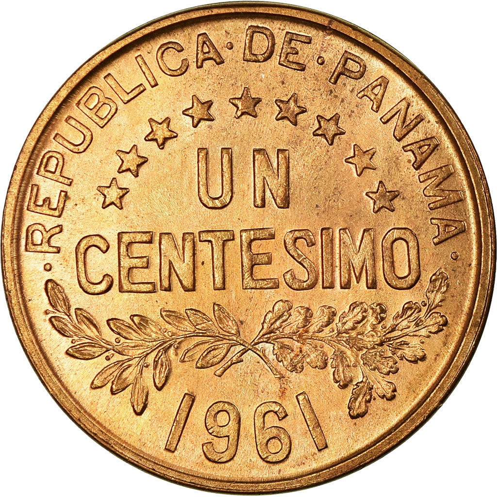 Moneta, Panama, Centesimo, 1961, U.S. Mint, SPL-, Bronzo, KM:22