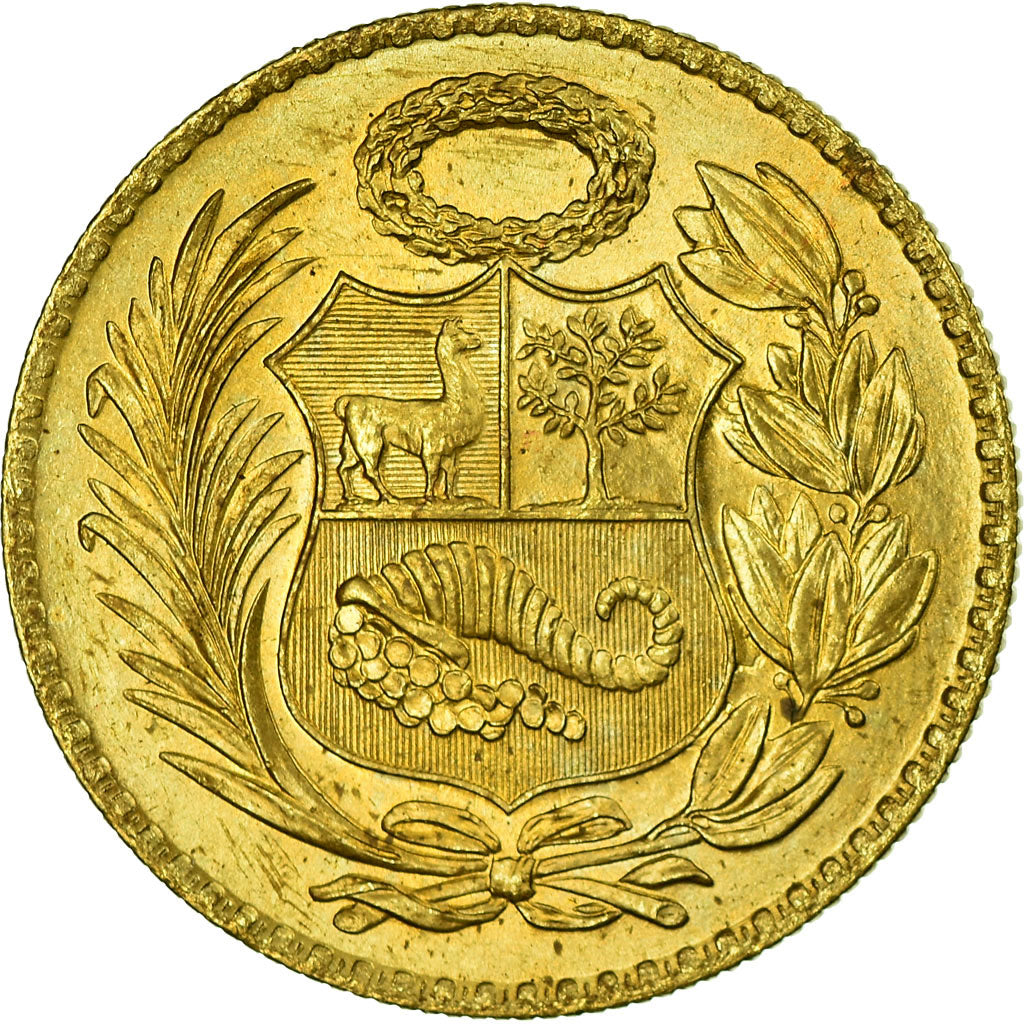 Coin, Peru, 1/2 Sol, 1954, Lima, AU(55-58), Brass, KM:220.5