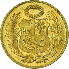 Coin, Peru, 1/2 Sol, 1954, Lima, AU(55-58), Brass, KM:220.5
