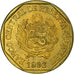 Coin, Peru, 20 Centimos, 1993, Lima, EF(40-45), Brass, KM:306.1