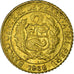 Coin, Peru, 5 Centavos, 1968, Lima, EF(40-45), Brass, KM:244.1