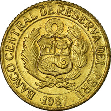 Coin, Peru, 10 Centavos, 1967, Lima, EF(40-45), Brass, KM:245.1