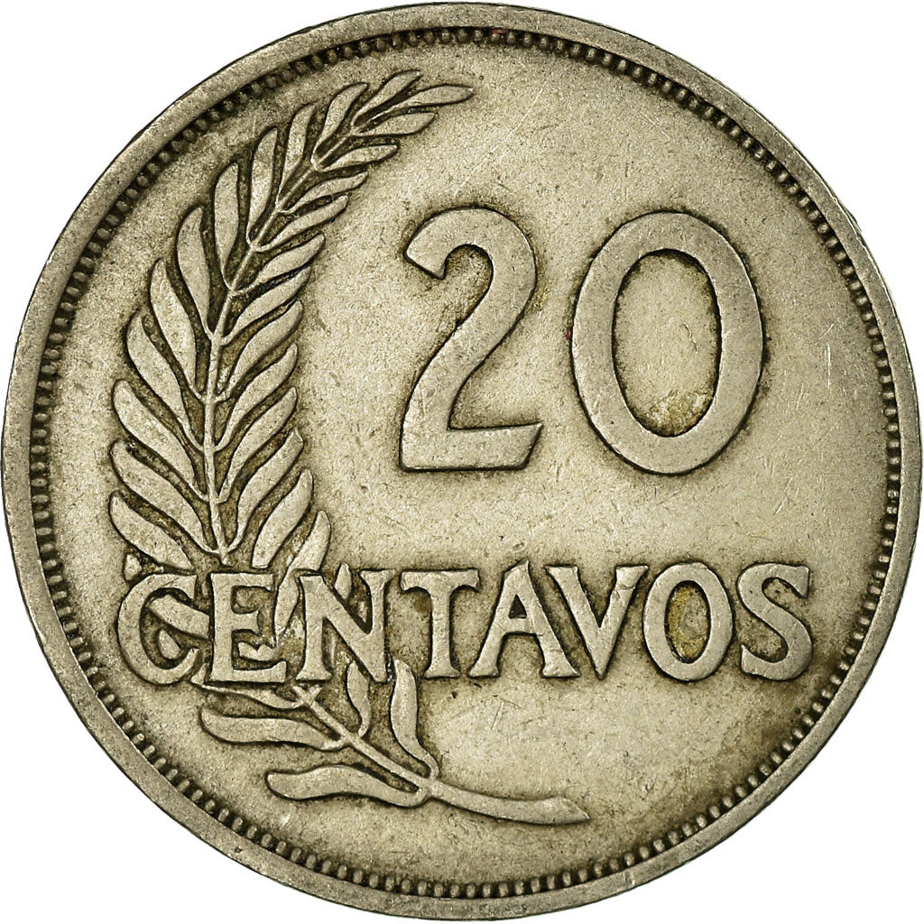 Coin, Peru, 20 Centavos, 1940, London, VF(30-35), Copper-nickel, KM:215.2