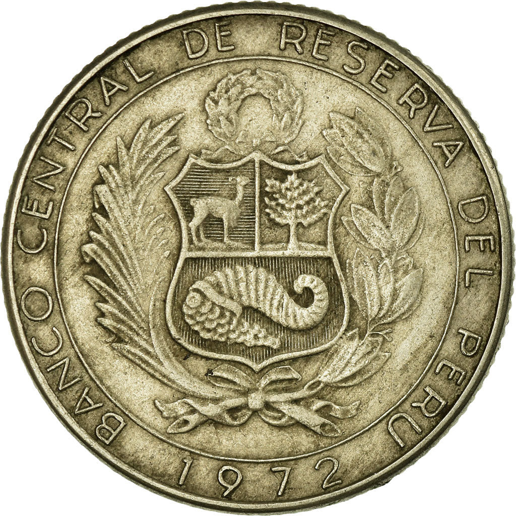 Coin, Peru, 5 Soles, 1972, Lima, EF(40-45), Copper-nickel, KM:257