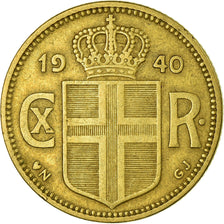 Coin, Iceland, Christian X, Krona, 1940, London, EF(40-45), Aluminum-Bronze