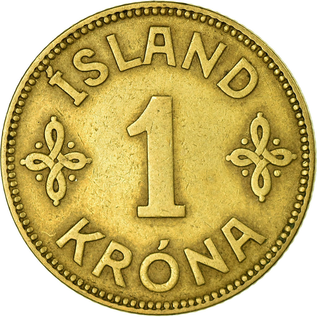Coin, Iceland, Christian X, Krona, 1940, London, EF(40-45), Aluminum-Bronze