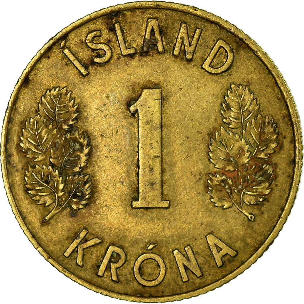 Coin, Iceland, Krona, 1959, EF(40-45), Nickel-brass, KM:12a