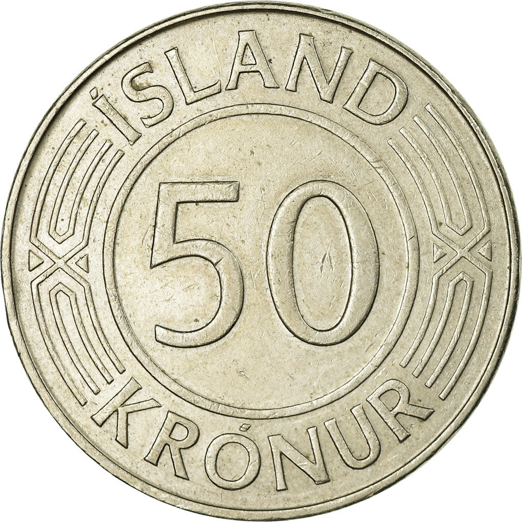 Coin, Iceland, 50 Kronur, 1971, EF(40-45), Copper-nickel, KM:19