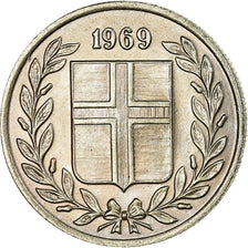 Coin, Iceland, 10 Aurar, 1969, AU(55-58), Copper-nickel, KM:10
