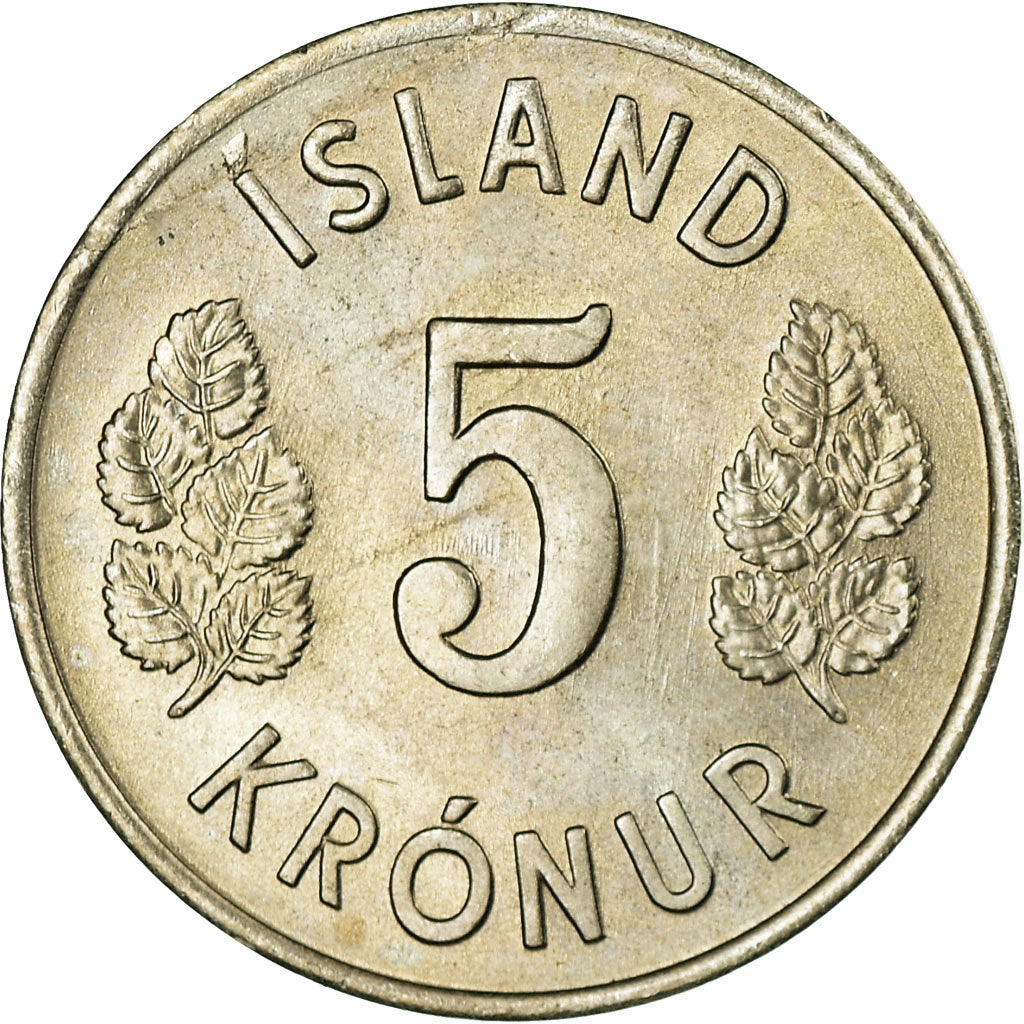 Moneda, Islandia, 5 Kronur, 1969, EBC, Cobre - níquel, KM:18
