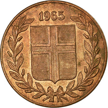 Moneta, Islanda, 5 Aurar, 1965, BB, Bronzo, KM:9