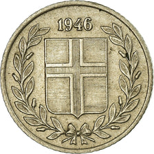 Coin, Iceland, 10 Aurar, 1946, EF(40-45), Copper-nickel, KM:10