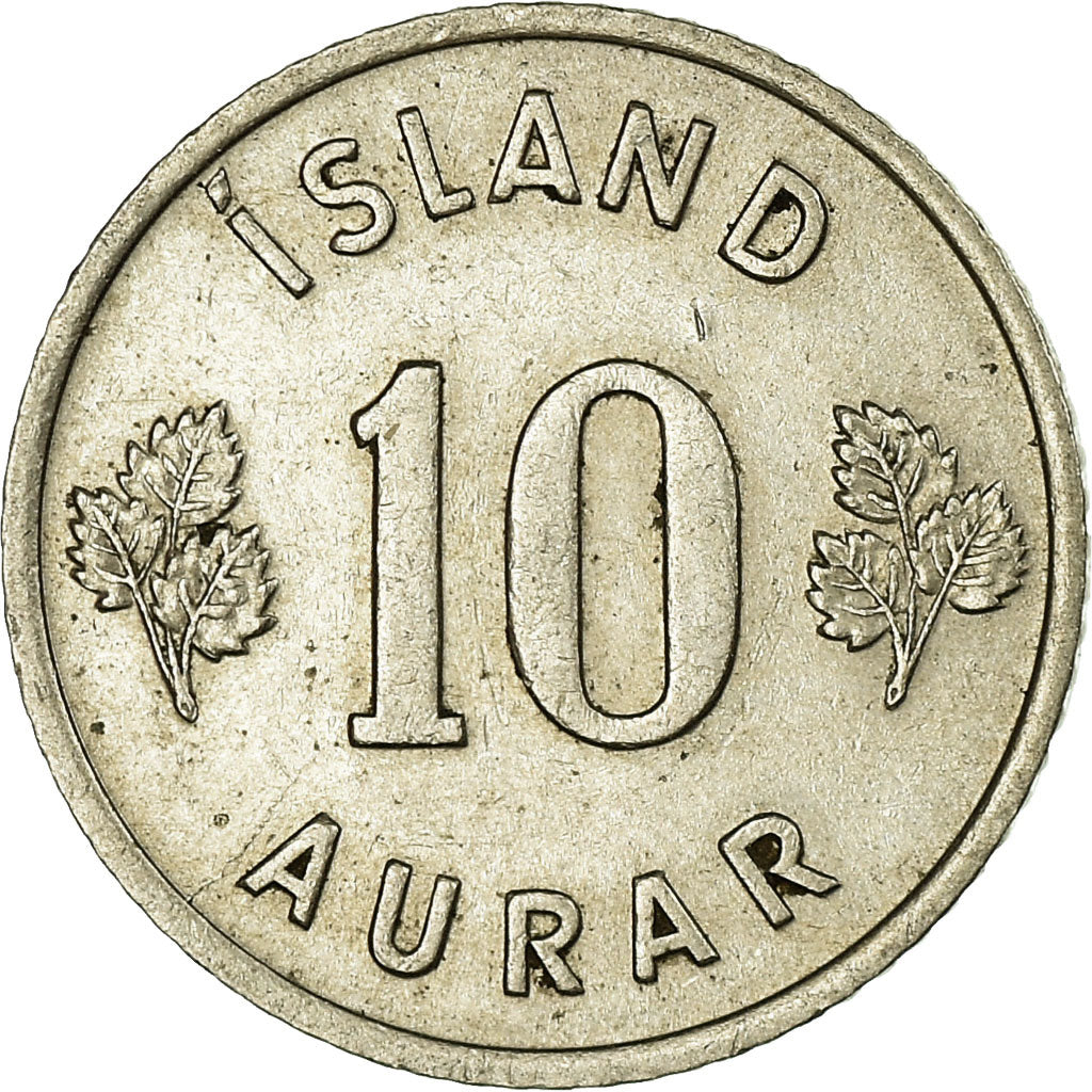 Coin, Iceland, 10 Aurar, 1946, EF(40-45), Copper-nickel, KM:10