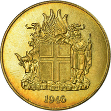 Coin, Iceland, 2 Kronur, 1946, EF(40-45), Aluminum-Bronze, KM:13