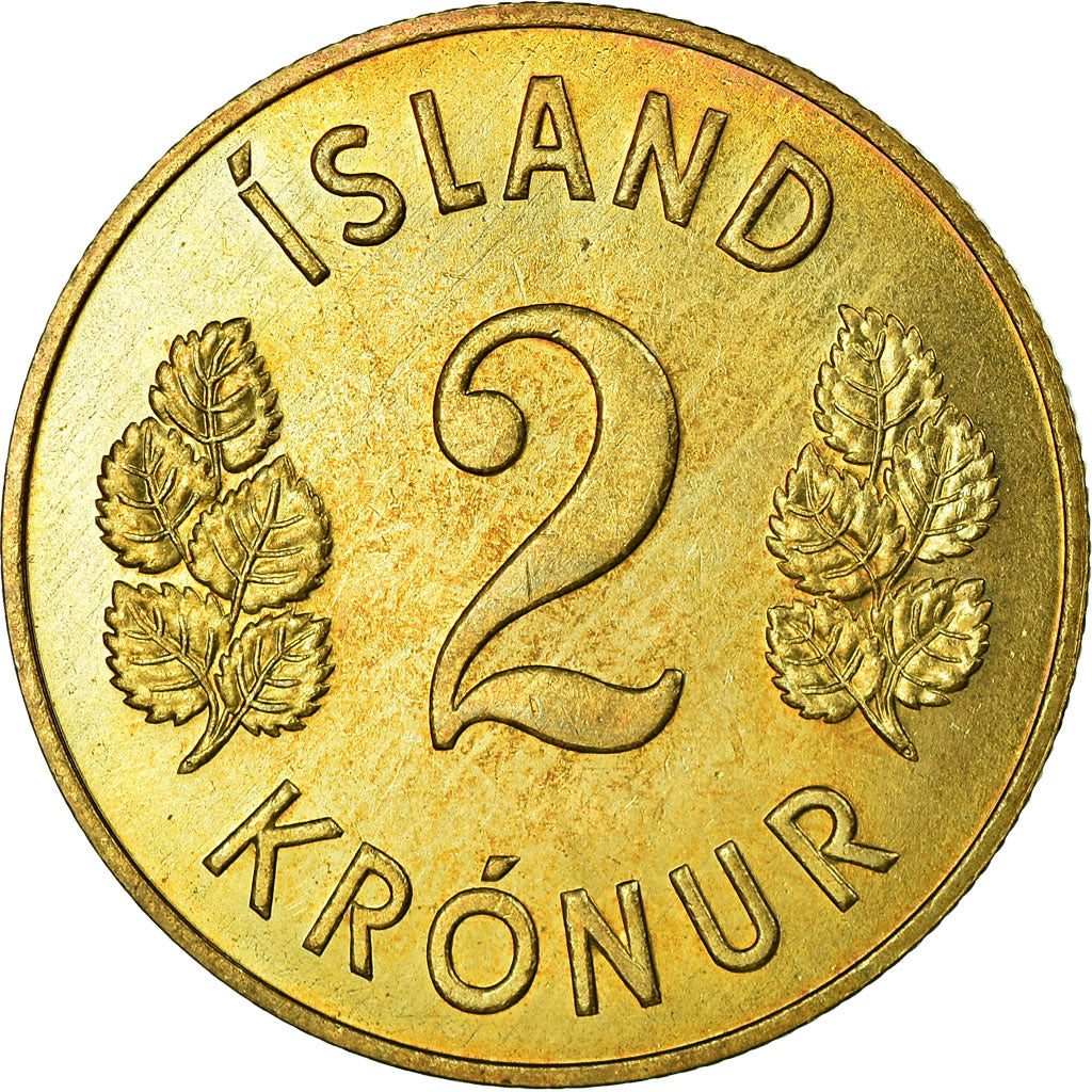 Coin, Iceland, 2 Kronur, 1946, EF(40-45), Aluminum-Bronze, KM:13