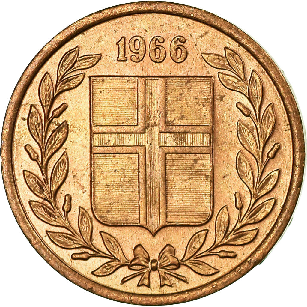 Moneta, Islandia, Eyrir, 1966, EF(40-45), Bronze, KM:8
