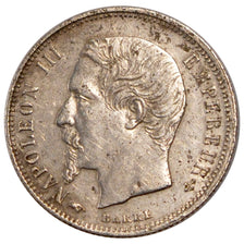 FRANCE, 50 Centimes, 1856, Paris, EF(40-45), Silver, Gadoury #414, 2.47